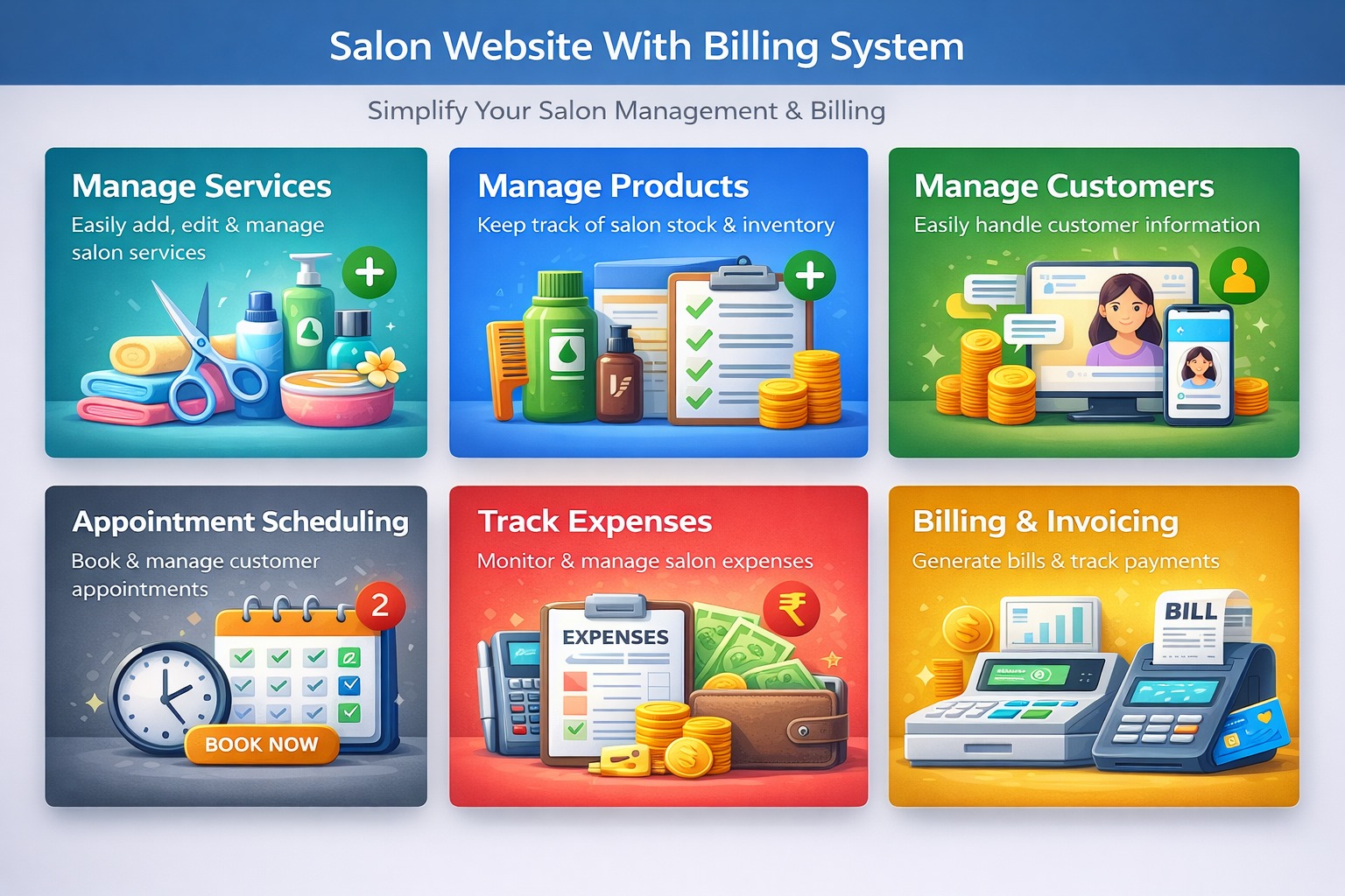 Salon Website With Billing System