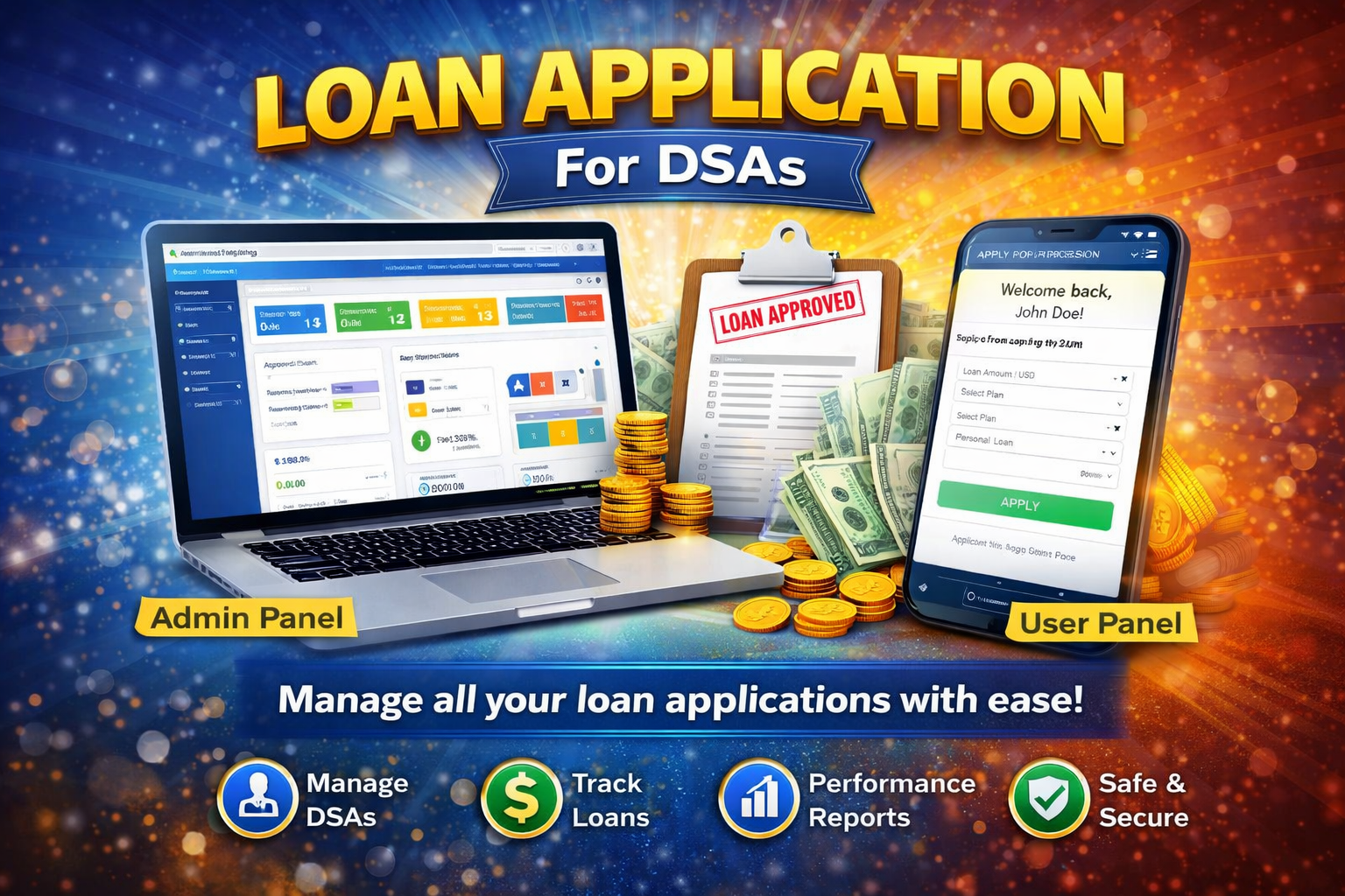 DSA Loan Management System with Admin Panel & Android User App